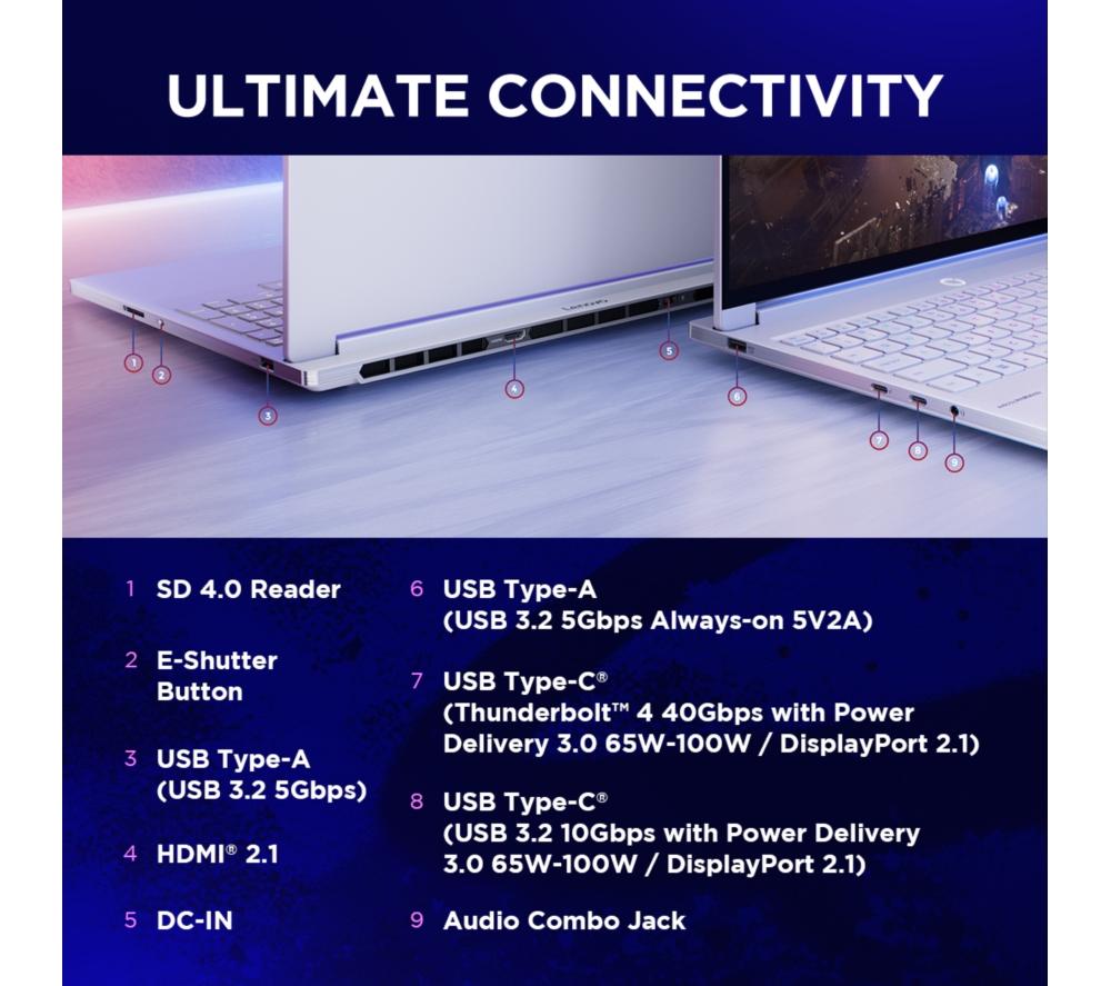 LENOVO Legion 7 16" Gaming Laptop - Intel&reg; Core&trade; Ultra 7, RTX 5060, 1 TB SSD image number 10 of 16