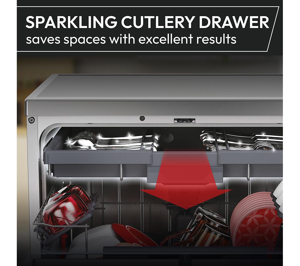 HOOVER H-Dish 700 HF 4A4S3PSA-80 Full-size WiFi-enabled Dishwasher - Anthracite image number 5 of 14