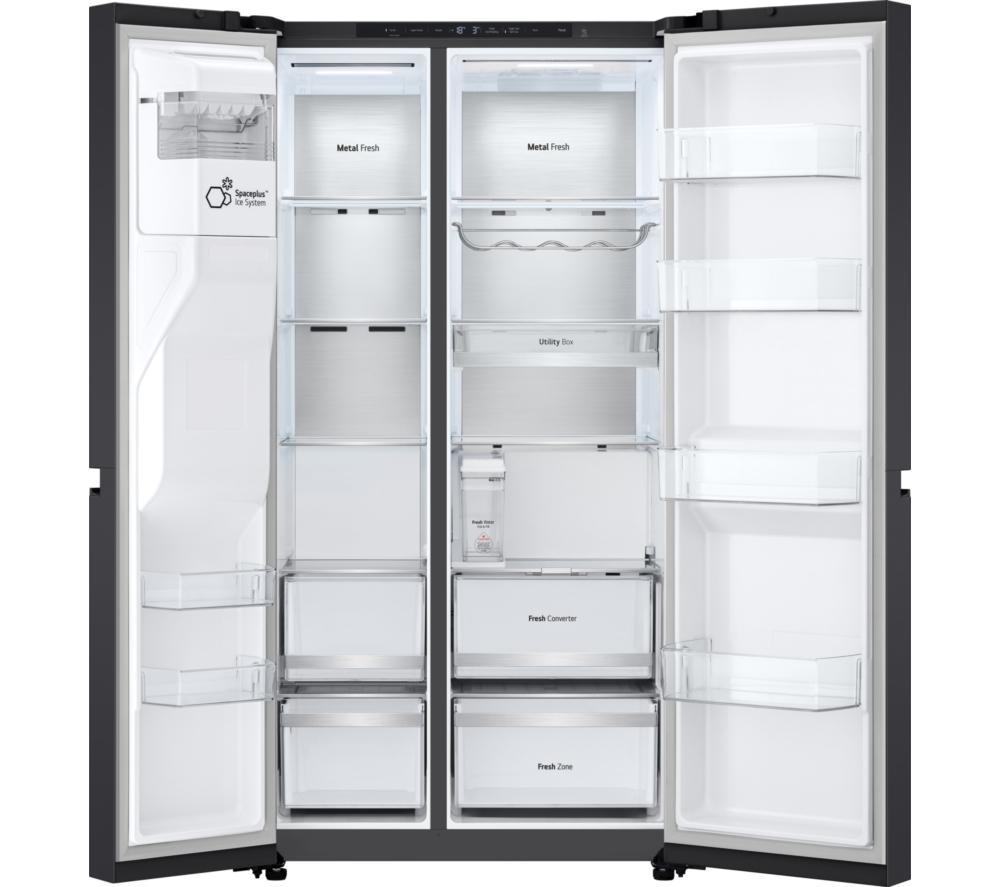 LG NatureFRESH GSLE91EVAB Smart Fridge Freezer - Essence Black Steel image number 2 of 16