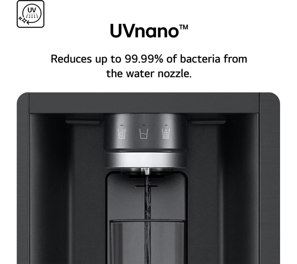 LG NatureFRESH GSLE91EVAB Smart Fridge Freezer - Essence Black Steel image number 6 of 16