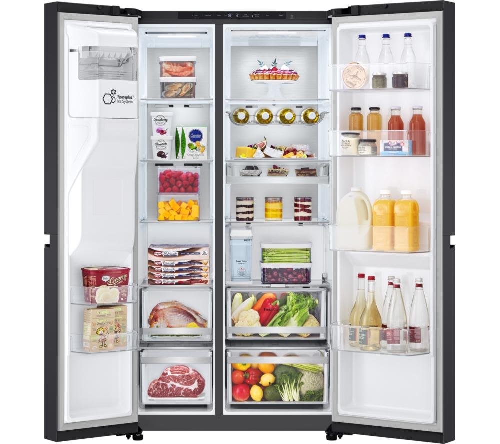 LG NatureFRESH GSLE91EVAB Smart Fridge Freezer - Essence Black Steel image number 12 of 16