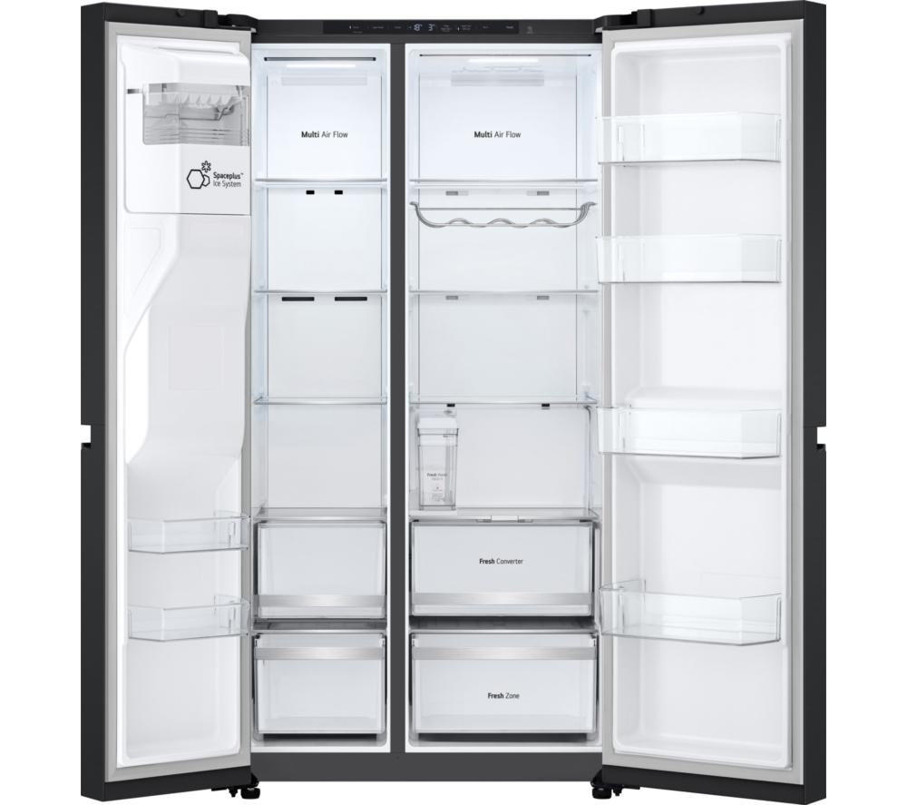 LG ELCTRNC NatureFRESH GSLE81EPBD Smart Fridge Freezer - Matte Black image number 2 of 15