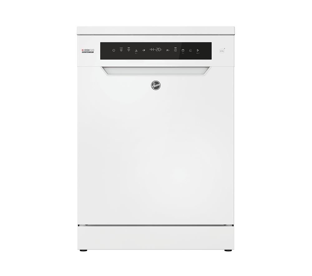 HOOVER H-Dish 500 HF 4B7F0W-80 Full-size WiFi-enabled Dishwasher – White, White