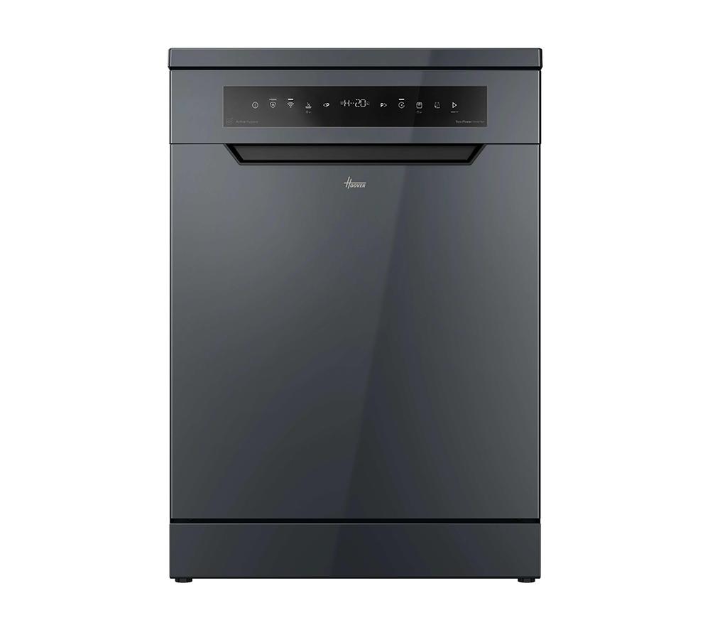 HOOVER H-Dish 500 HF 4B7F0A-80 Full-size WiFi-enabled Dishwasher – Anthracite, Silver/Grey