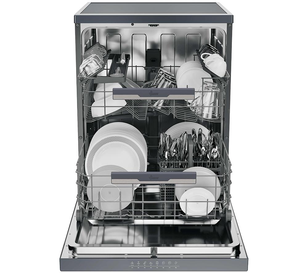 HOOVER H-Dish 500 HF 4B7F0A-80 Full-size WiFi-enabled Dishwasher - Anthracite image number 3 of 15