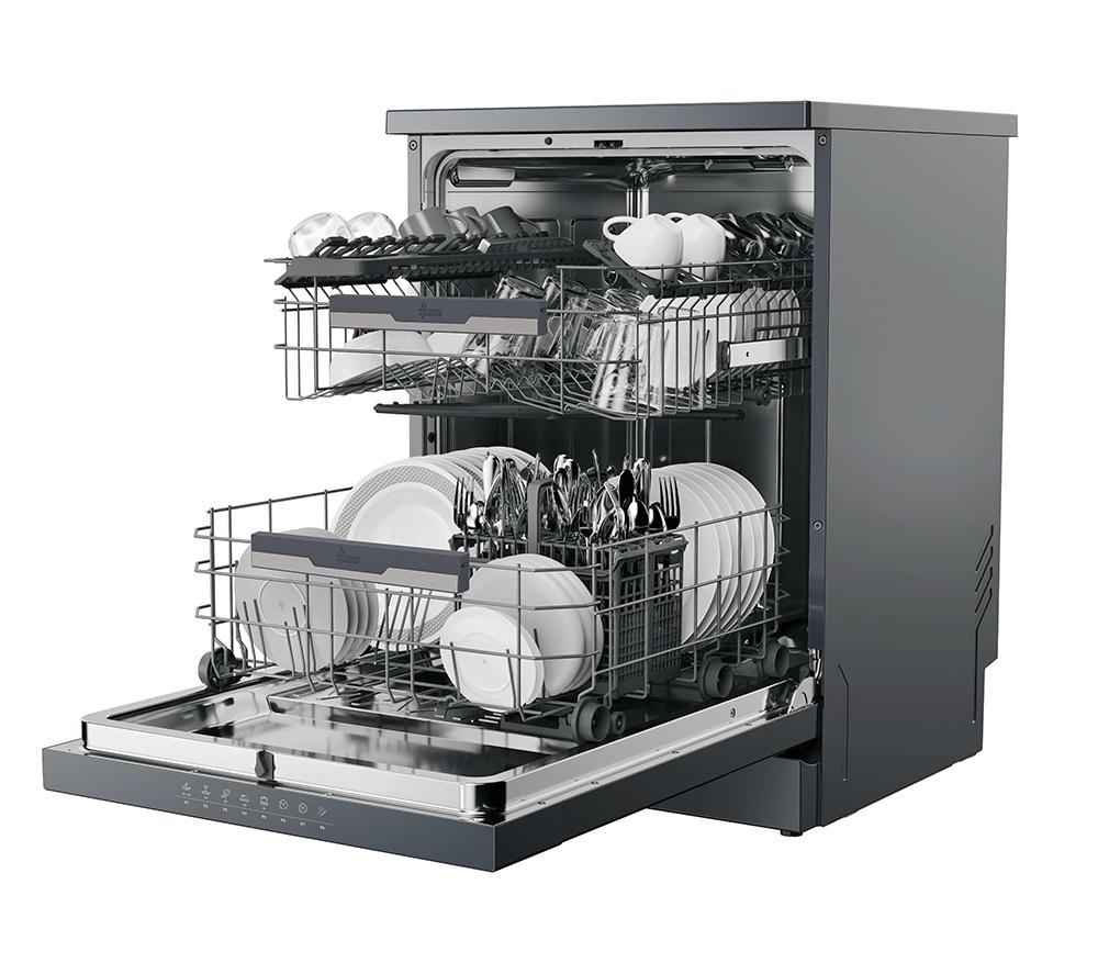 HOOVER H-Dish 500 HF 4B7F0A-80 Full-size WiFi-enabled Dishwasher - Anthracite image number 5 of 15