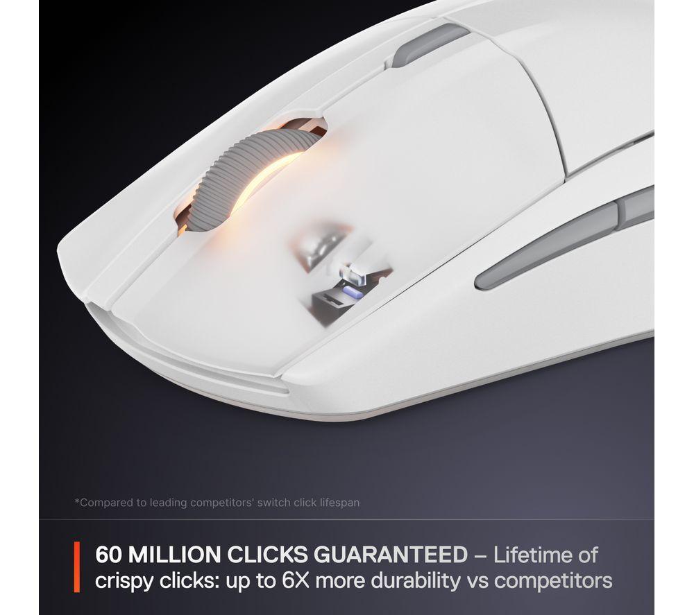 STEELSERIES Rival 3 Gen 2 Wireless Optical Gaming Mouse - White image number 3 of 7