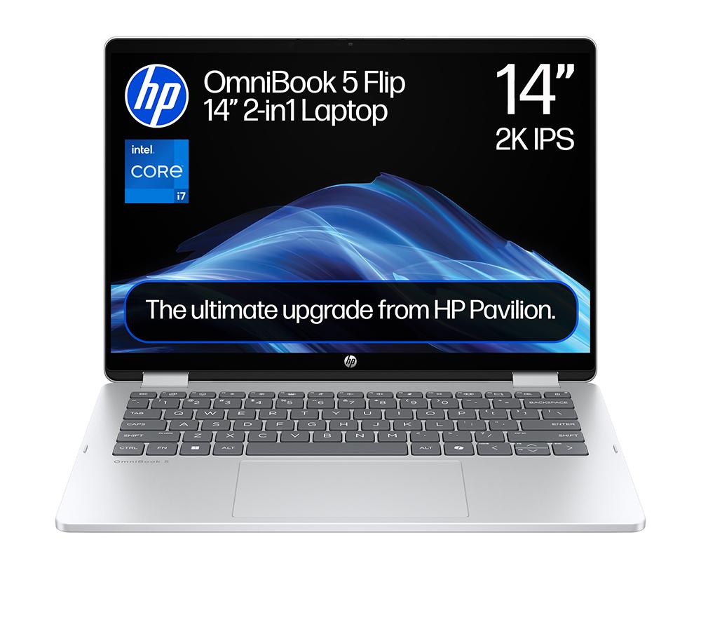 HP OmniBook 5 Flip 14" 2 in 1 Laptop - Intel&reg; Core&trade; i7, 512 GB SSD, Silver image number 21 of 29