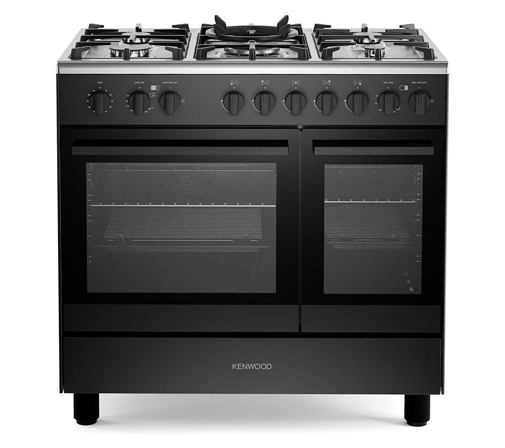 KENWOOD CK601G 90 cm Dual Fuel Range Cooker  Matt Black & Chrome, Silver/Grey,Black