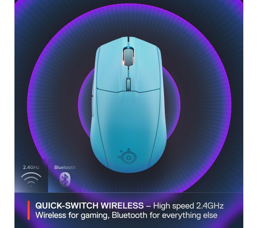 STEELSERIES Rival 3 Gen 2 Wireless Optical Gaming Mouse - Aqua image number 4 of 7