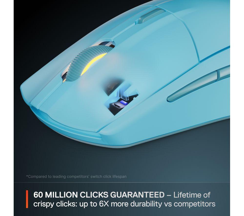 STEELSERIES Rival 3 Gen 2 Wireless Optical Gaming Mouse - Aqua image number 6 of 7