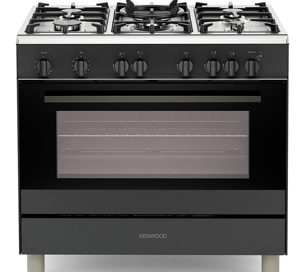 KENWOOD CK501G 90 cm Gas Range Cooker – Matt Black, Black