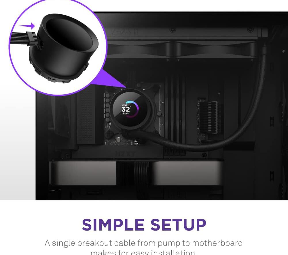 NZXT Kraken 280 280 mm Liquid CPU Cooler - Black image number 3 of 8