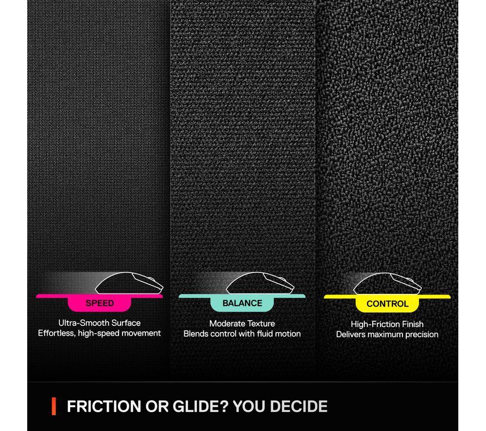 STEELSERIES QcK Performance Balance Gaming Mouse Mat - Black, Large image number 2 of 5