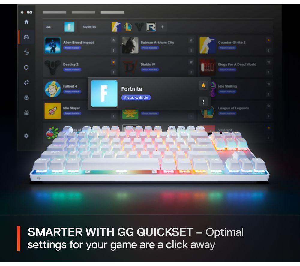 キーボード SteelSeries Apex Pro TKL Gen 3 White JP Apex Pro TKL Gen 3 White - US