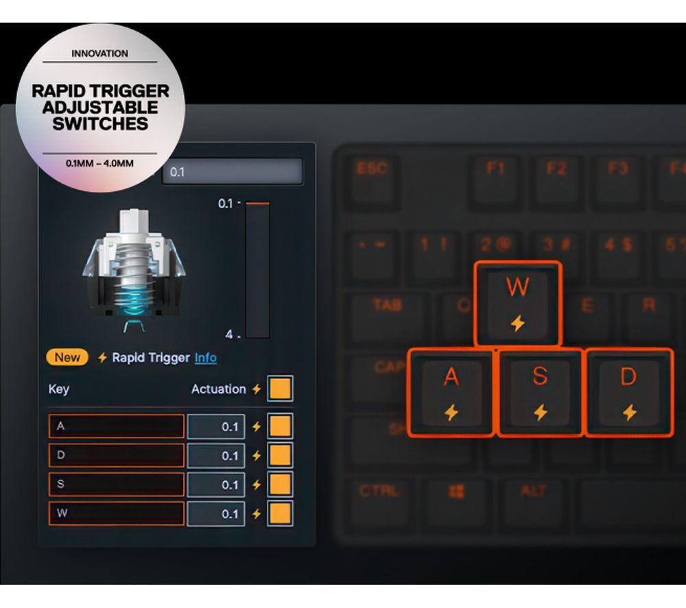 STEELSERIES Apex Pro TKL Gen 3 Mechanical Gaming Keyboard - White image number 5 of 6