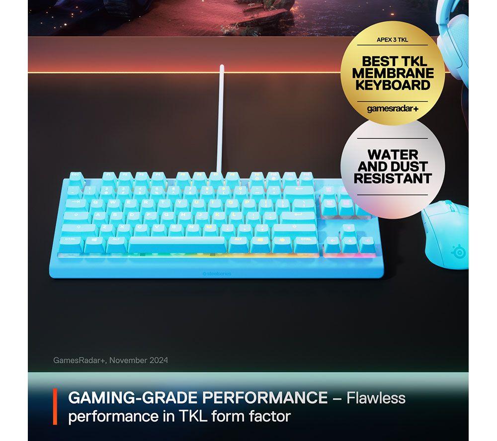 STEELSERIES Apex 3 TKL Gaming Keyboard - Aqua image number 2 of 6