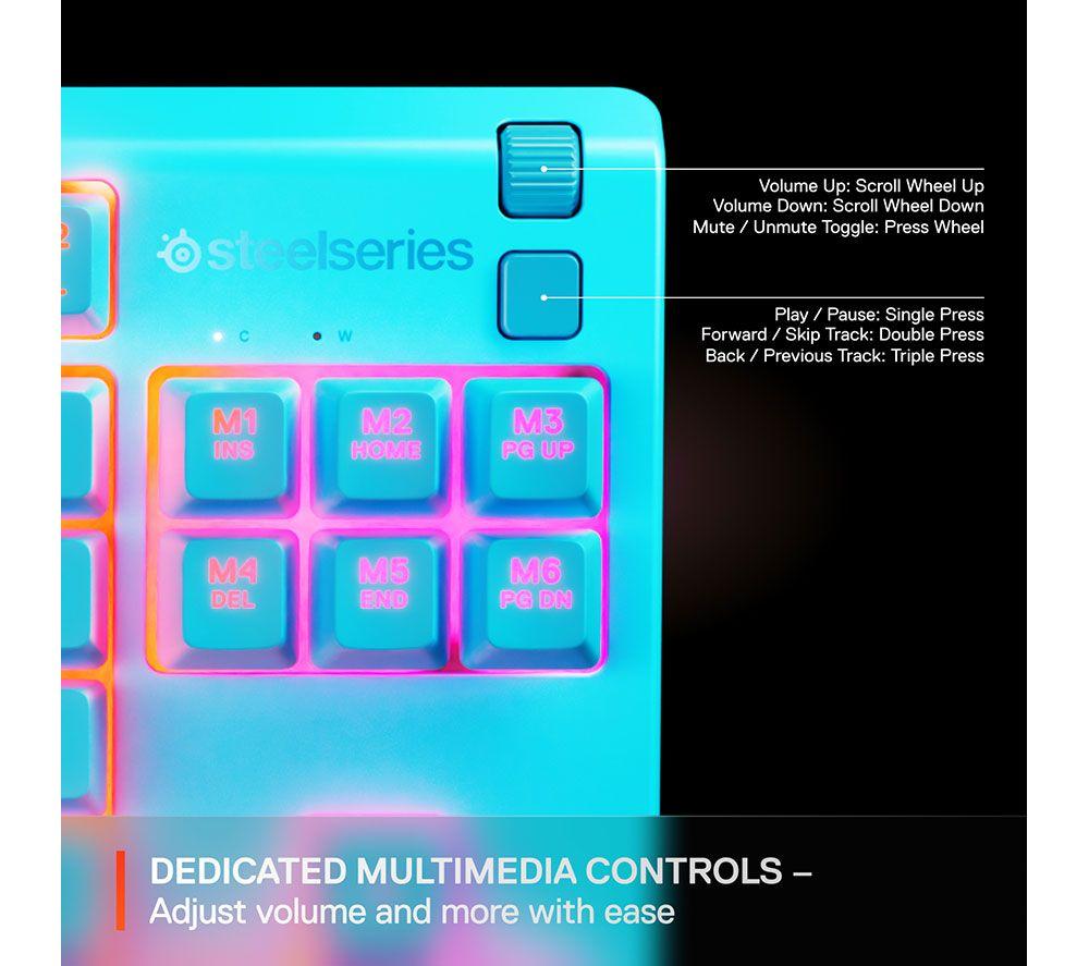 STEELSERIES Apex 3 TKL Gaming Keyboard - Aqua image number 6 of 6