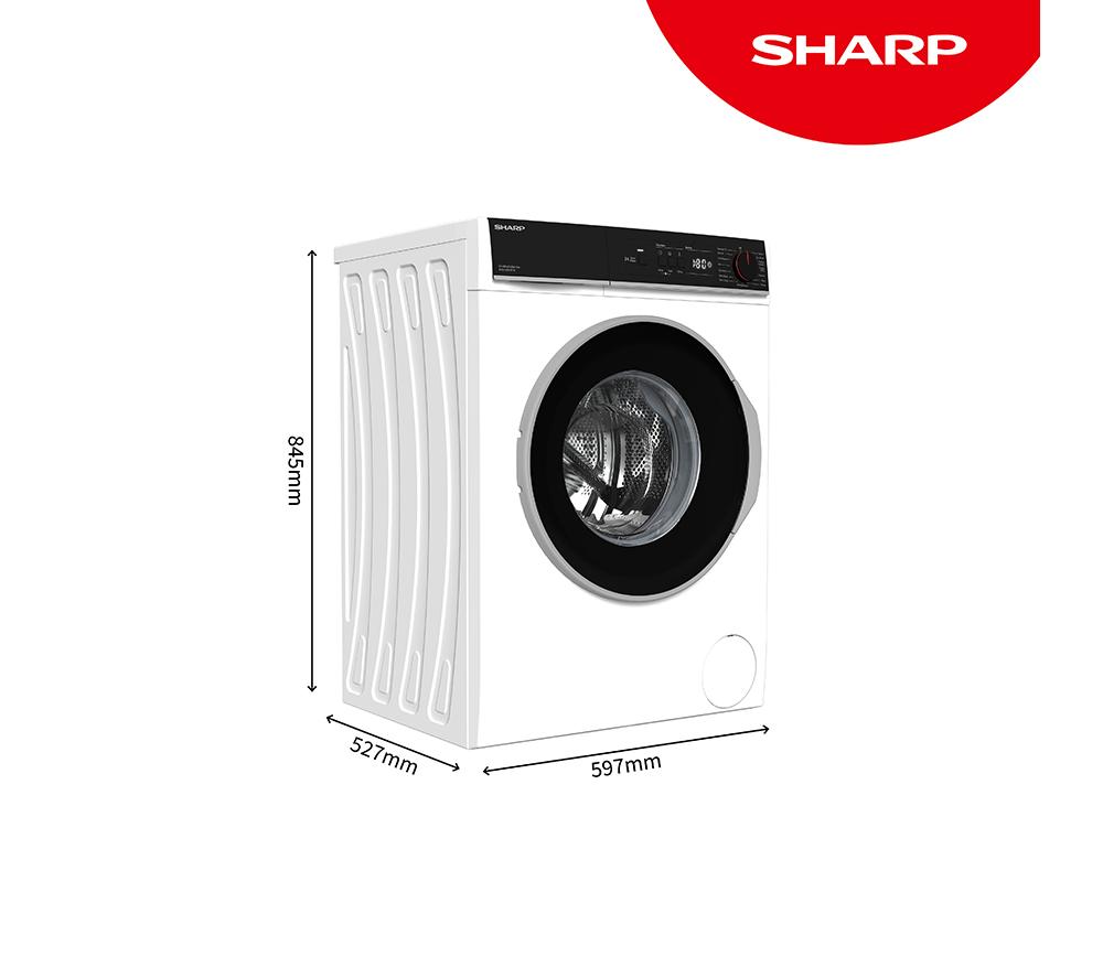 SHARP ES-NFA814BW1NA-EN 8 kg 1400 Spin Washing Machine - White image number 2 of 13