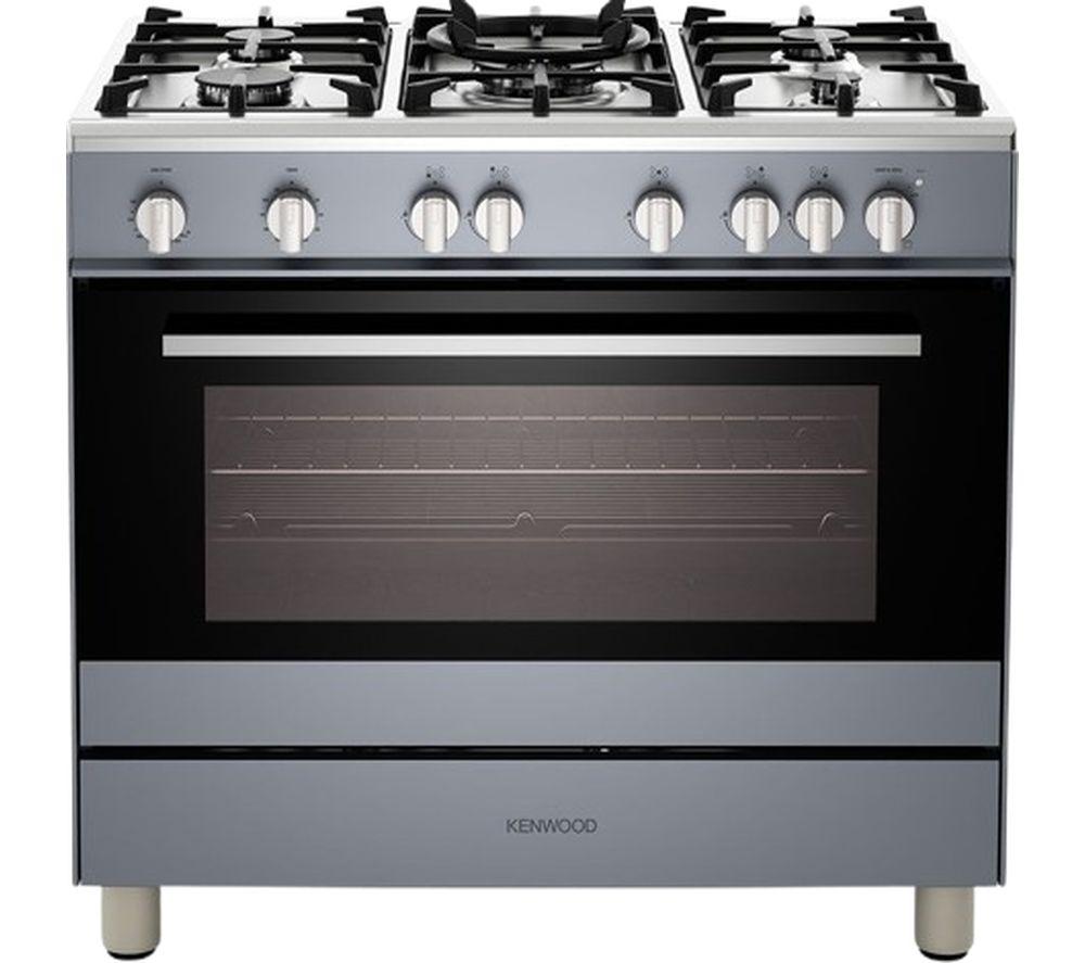 KENWOOD CK501G-SL 90 cm Gas Range Cooker – Slate Grey, Silver/Grey