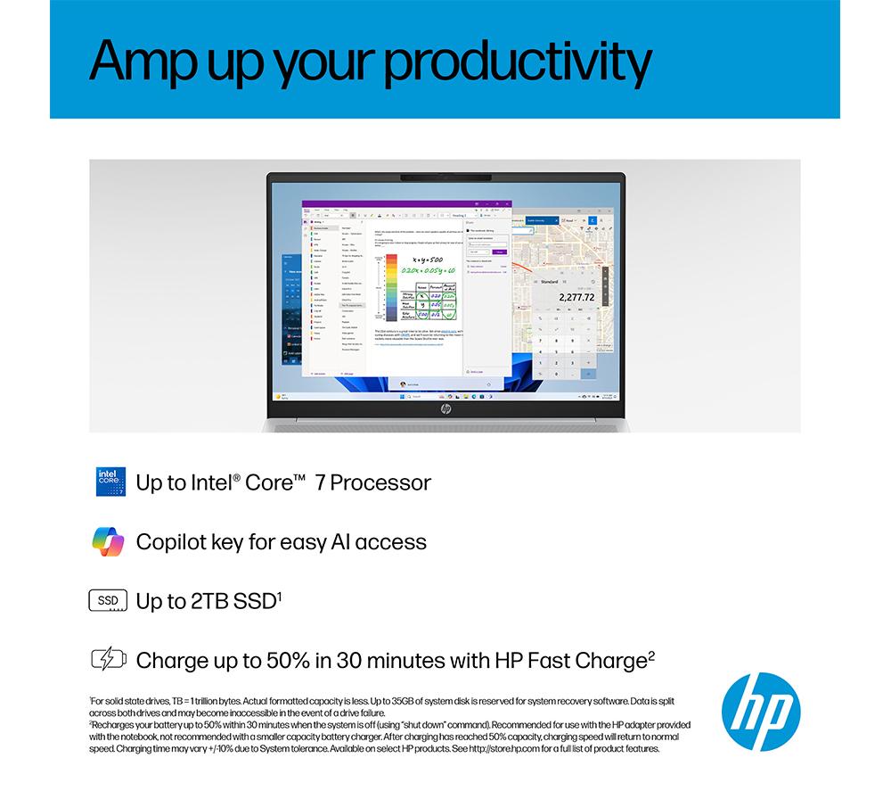 HP OmniBook 5 16" Laptop - Intel&reg; Core&trade; i3, 512 GB SSD, Silver image number 7 of 23
