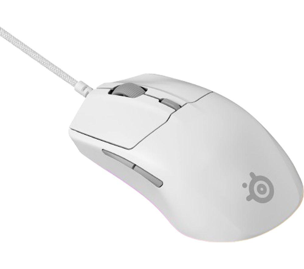 Steelseries Rival 3 Gen 2 Rgb Optical Gaming Mouse - White, White