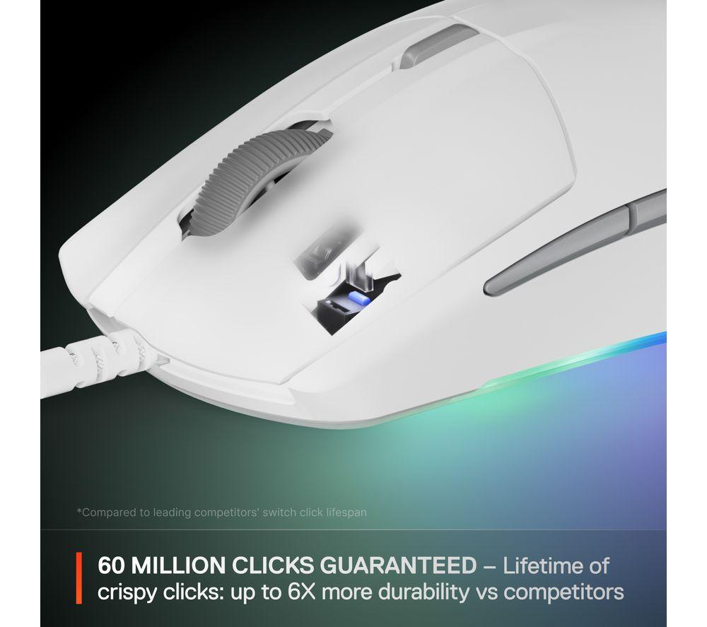 STEELSERIES Rival 3 Gen 2 RGB Optical Gaming Mouse - White image number 2 of 9