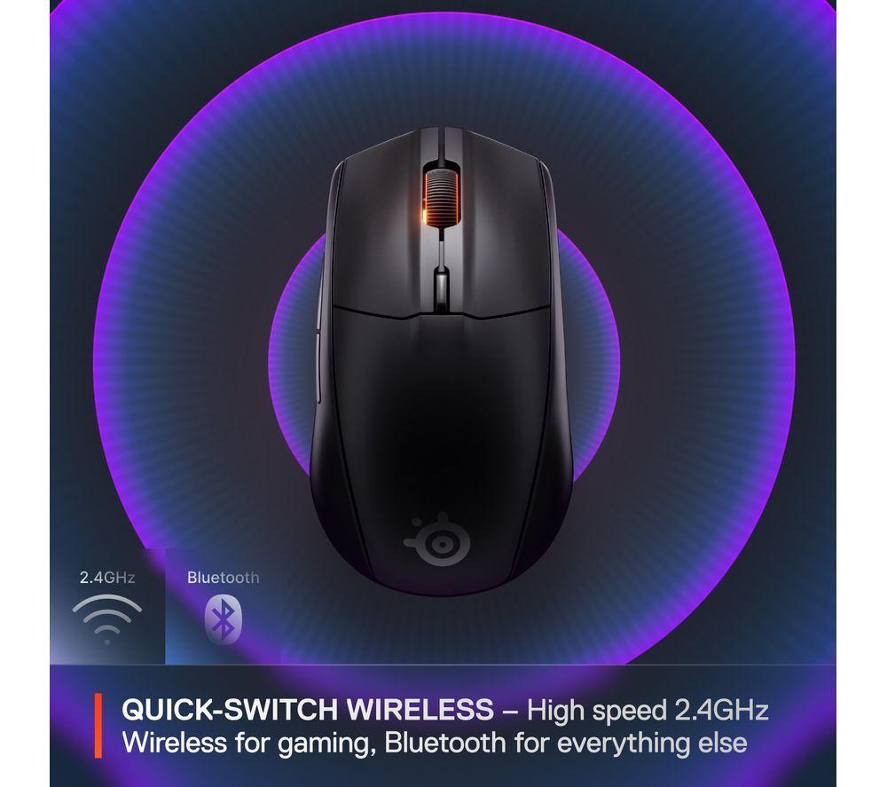 STEELSERIES Rival 3 Gen 2 Wireless Optical Gaming Mouse - Black image number 5 of 8