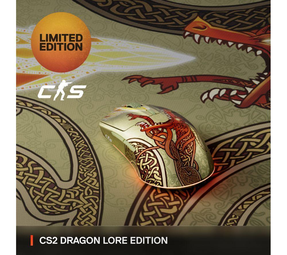 STEELSERIES CS2 Dragon Lore Edition Wireless Optical Gaming Mouse - Gold & Red image number 2 of 6