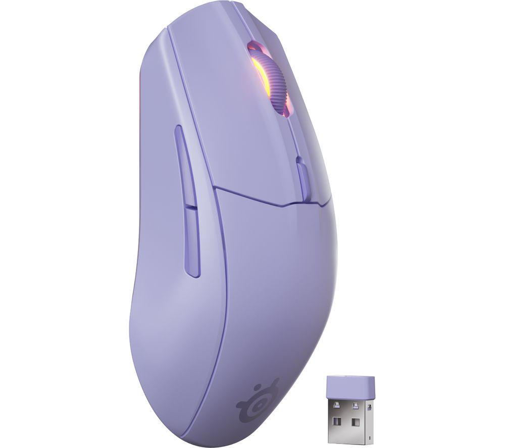 STEELSERIES Rival 3 Gen 2 Wireless Optical Gaming Mouse - Lavender image number 2 of 8