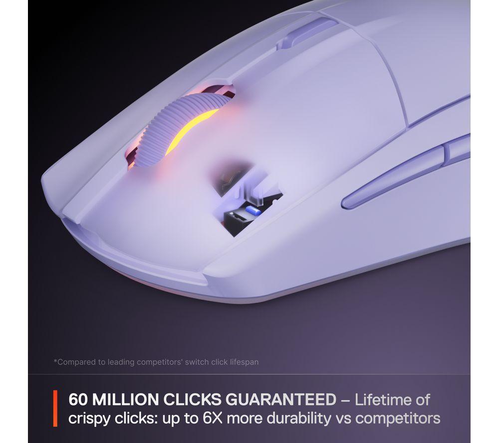 STEELSERIES Rival 3 Gen 2 Wireless Optical Gaming Mouse - Lavender image number 5 of 8