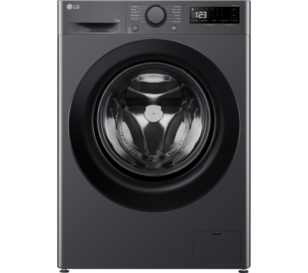 LG Y500 Series AI Direct Drive 11 kg 1400 Spin Washing Machine – Slate Grey, Silver/Grey
