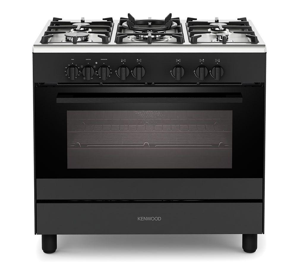 KENWOOD CK500DF 90 cm Dual Fuel Range Cooker  Matt Black & Chrome, Silver/Grey,Black