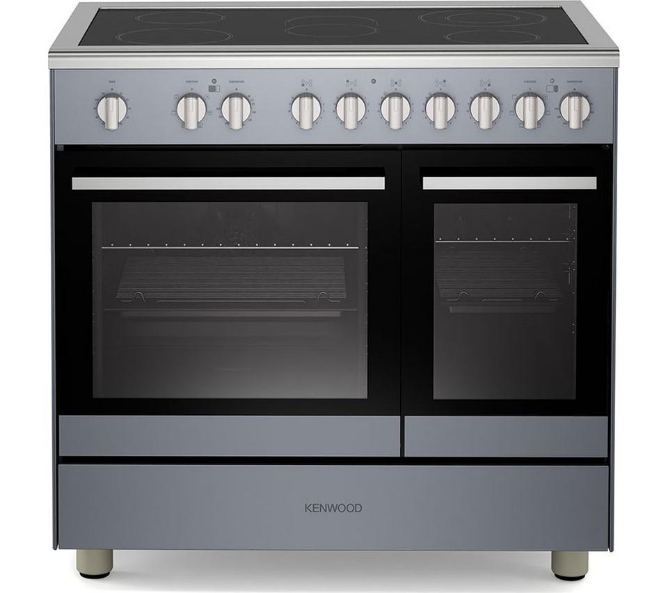 KENWOOD CK602C-SL 90 cm Electric Ceramic Range Cooker - Slate Grey & Chrome