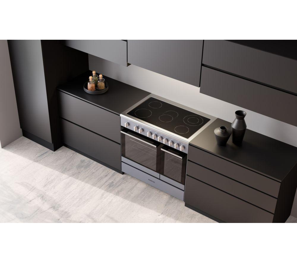 KENWOOD CK602C-SL 90 cm Electric Ceramic Range Cooker - Slate Grey & Chrome image number 3 of 14