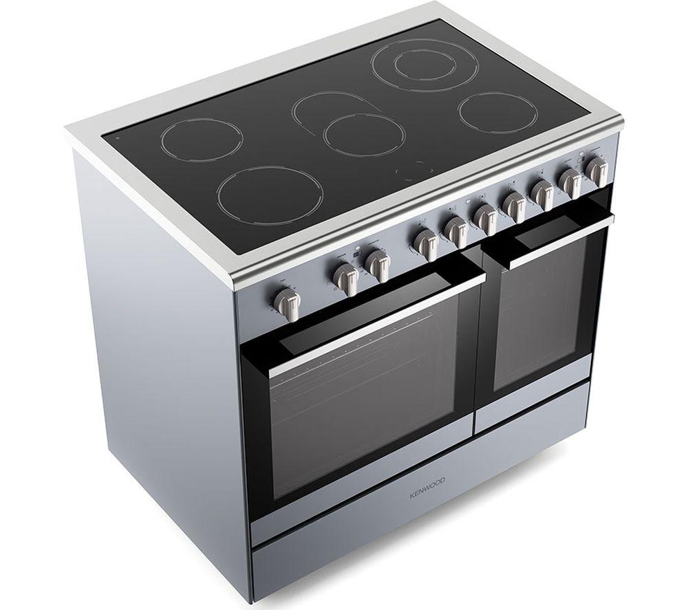 KENWOOD CK602C-SL 90 cm Electric Ceramic Range Cooker - Slate Grey & Chrome image number 6 of 14