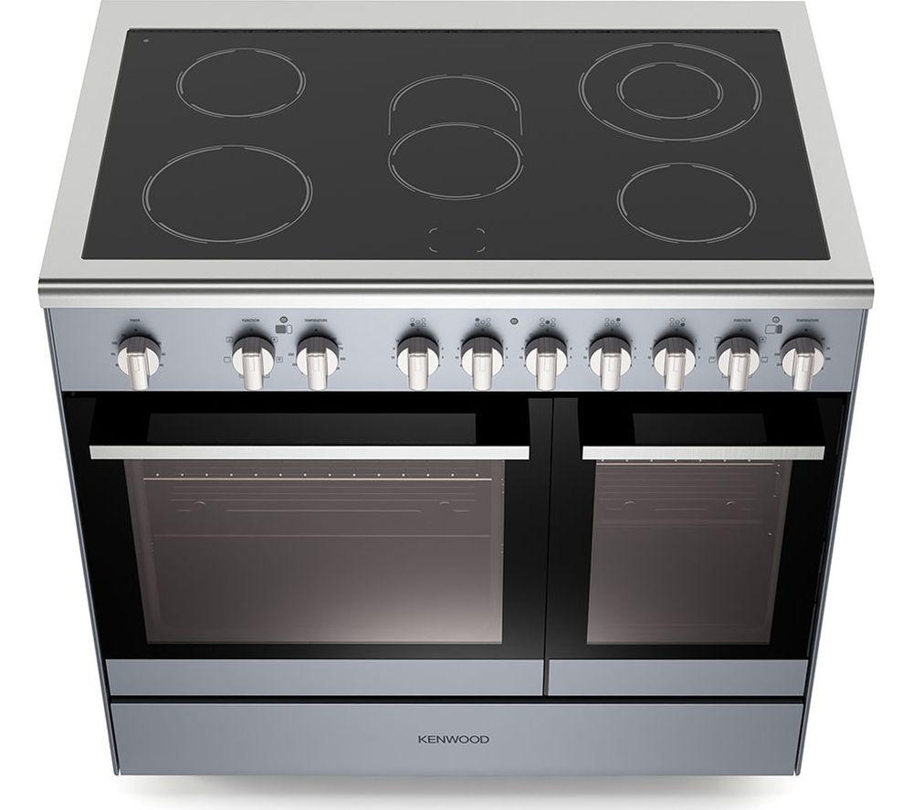 KENWOOD CK602C-SL 90 cm Electric Ceramic Range Cooker - Slate Grey & Chrome image number 7 of 14