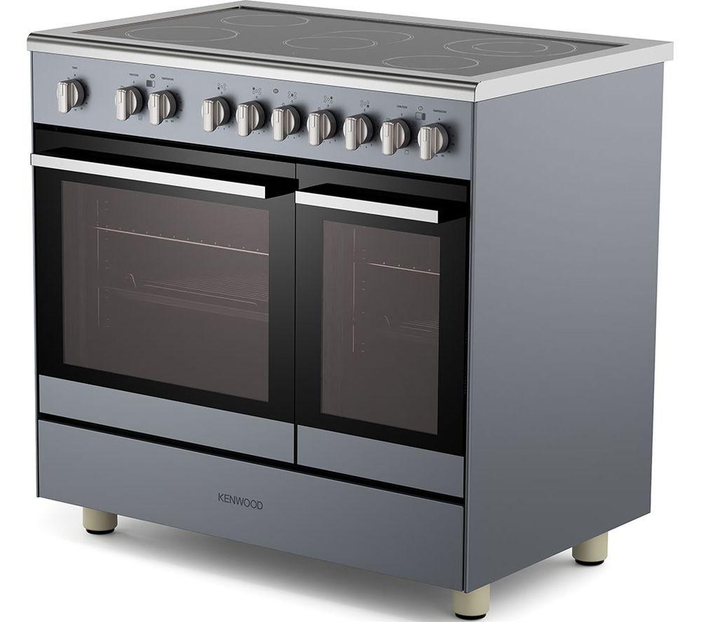 KENWOOD CK602C-SL 90 cm Electric Ceramic Range Cooker - Slate Grey & Chrome image number 8 of 14