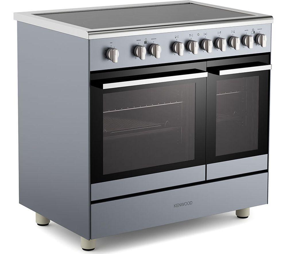 KENWOOD CK602C-SL 90 cm Electric Ceramic Range Cooker - Slate Grey & Chrome image number 9 of 14