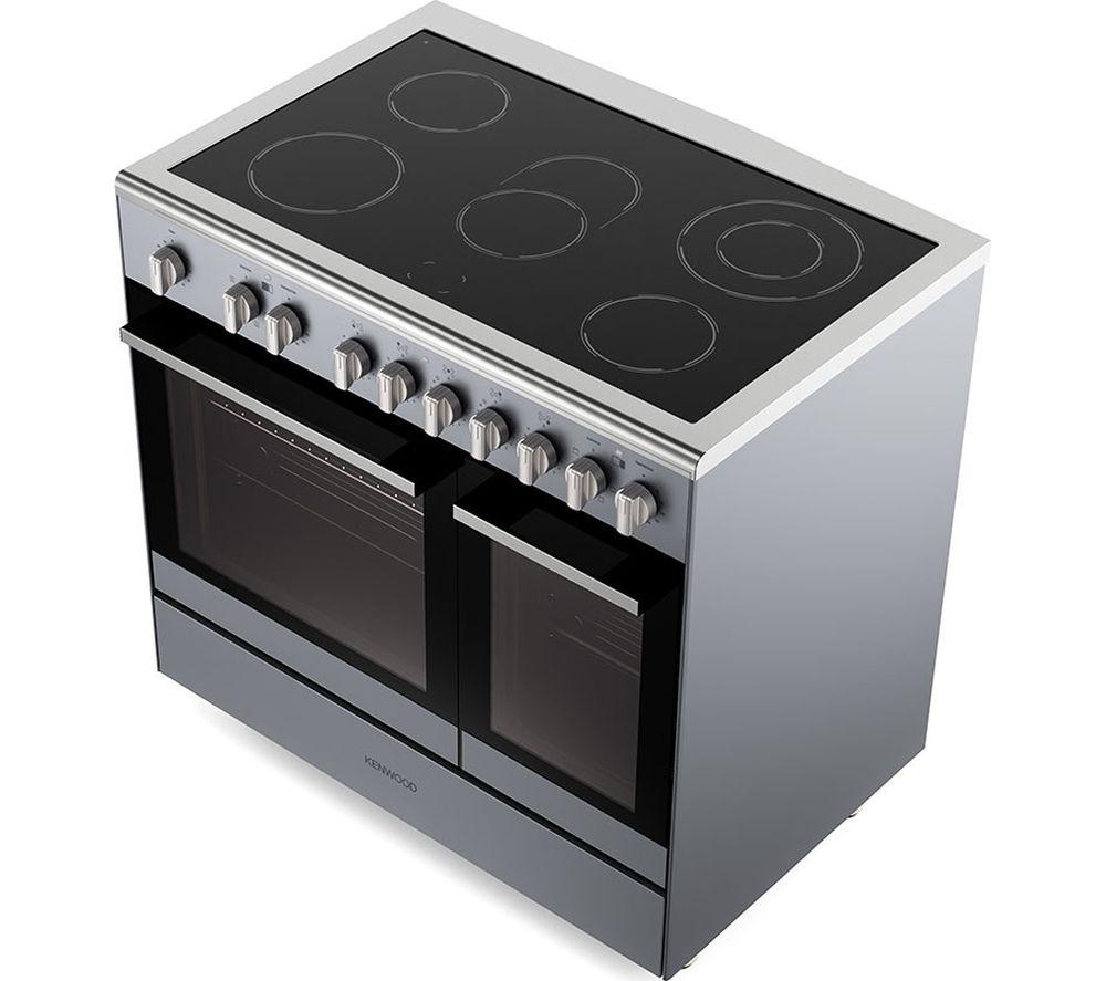 KENWOOD CK602C-SL 90 cm Electric Ceramic Range Cooker - Slate Grey & Chrome image number 10 of 14