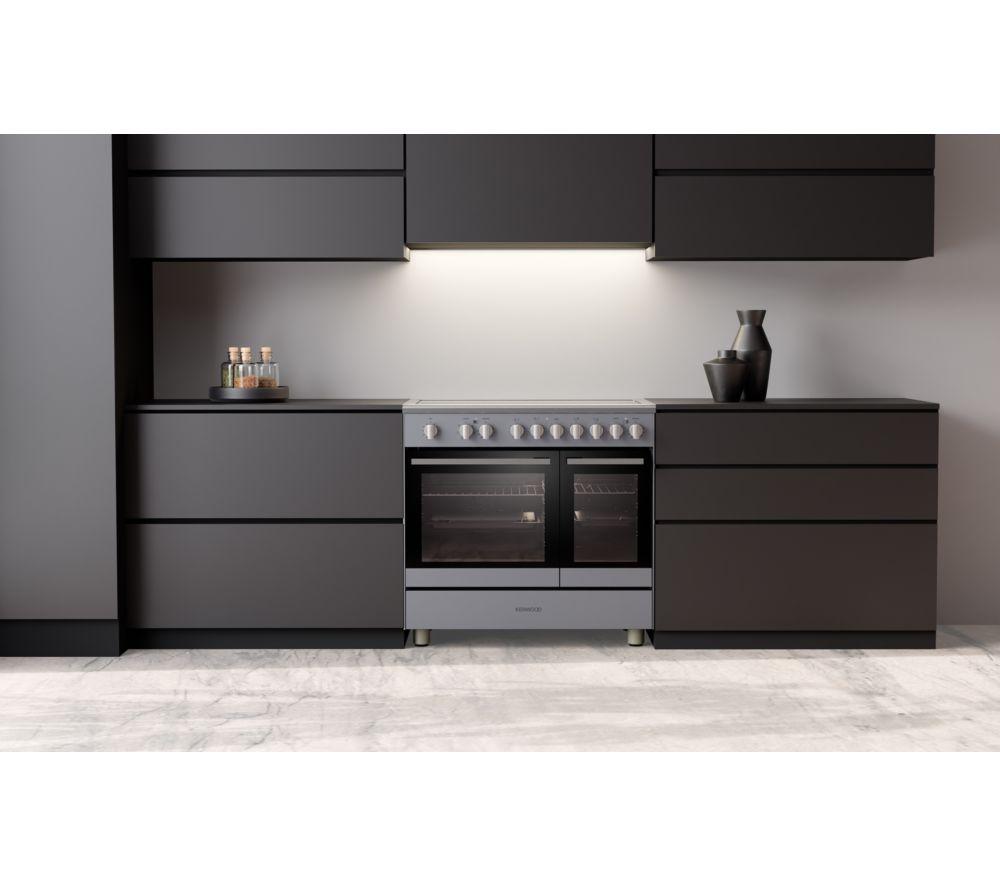 KENWOOD CK602C-SL 90 cm Electric Ceramic Range Cooker - Slate Grey & Chrome image number 12 of 14