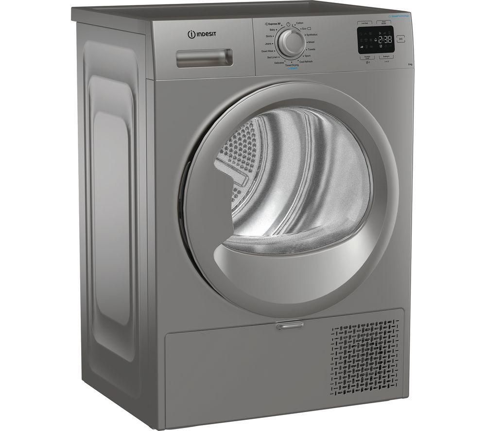 INDESIT C YSD 82D SS UK 8 kg Heat Pump Tumble Dryer - Silver image number 3 of 7