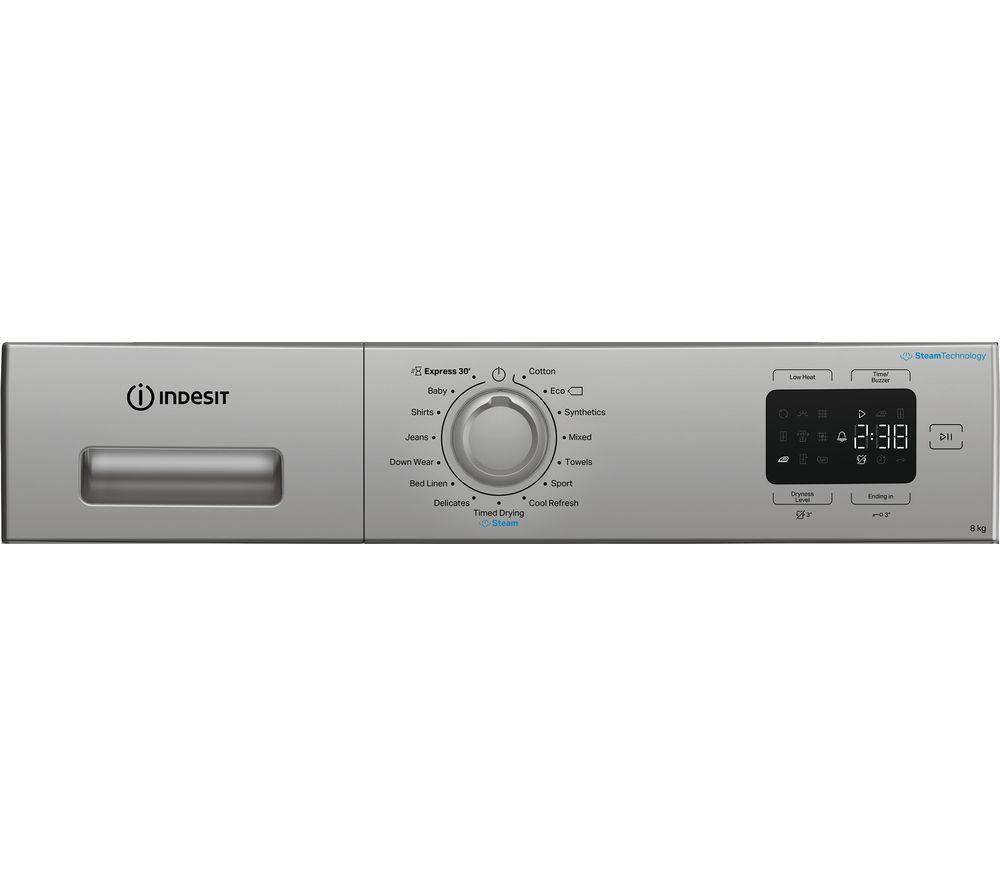 INDESIT C YSD 82D SS UK 8 kg Heat Pump Tumble Dryer - Silver image number 4 of 7