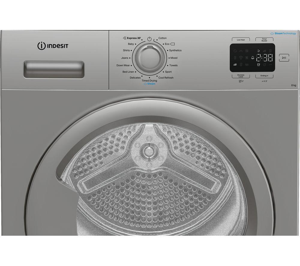 INDESIT C YSD 82D SS UK 8 kg Heat Pump Tumble Dryer - Silver image number 6 of 7