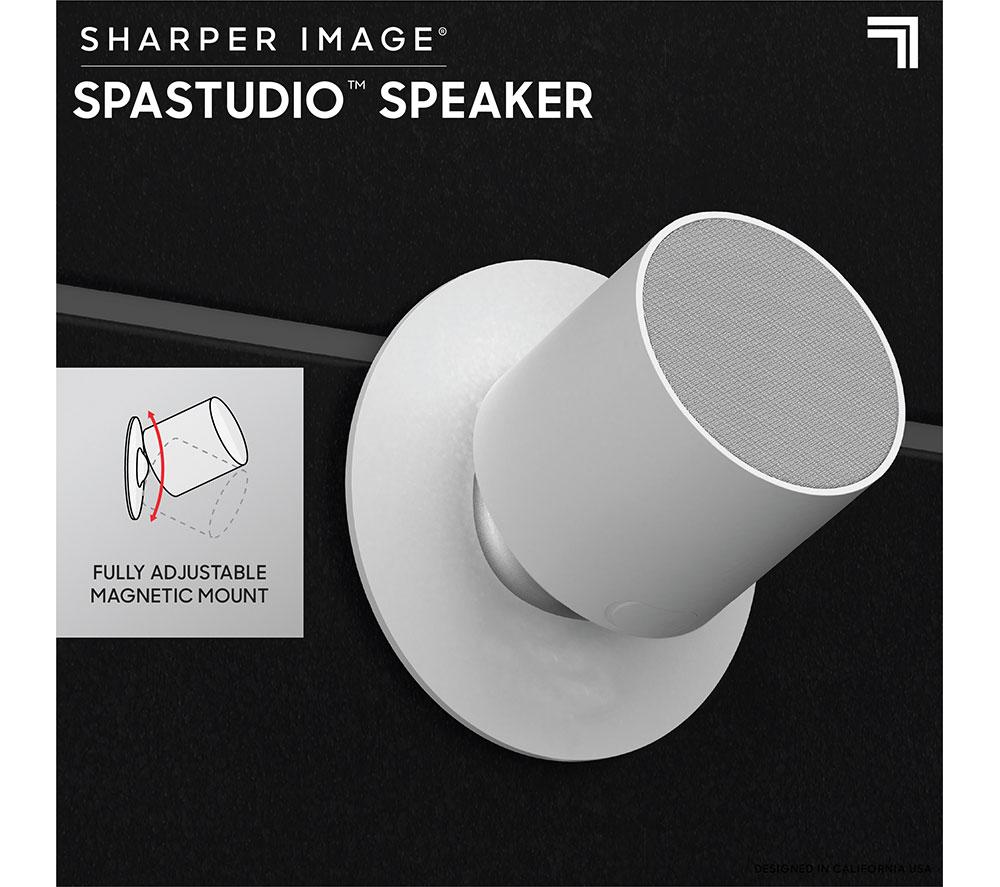 SHARPER IMAGE Shower Bluetooth Speaker with Magnetic Mount - White image number 2 of 6