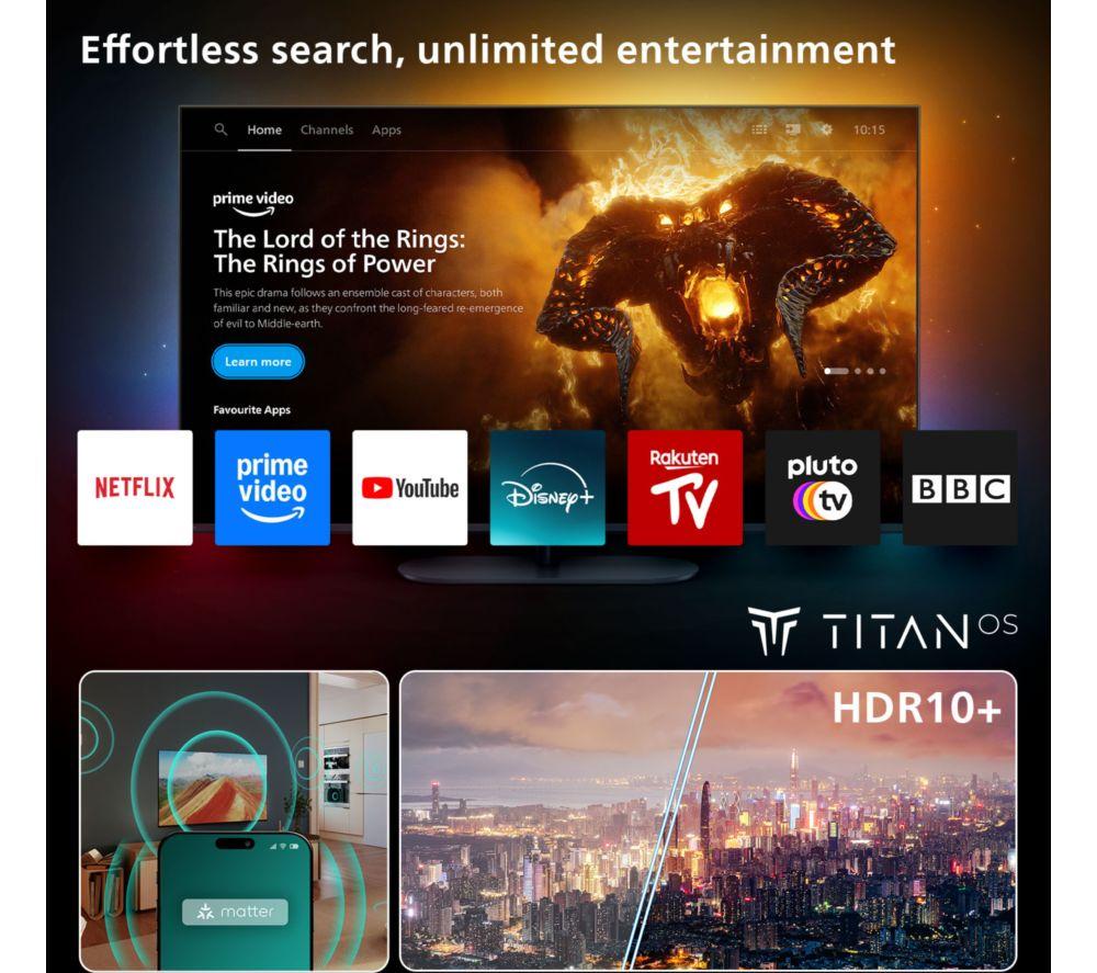PHILIPS 55PUS7800/05 55" Smart 4K Ultra HD HDR QLED TV image number 2 of 12
