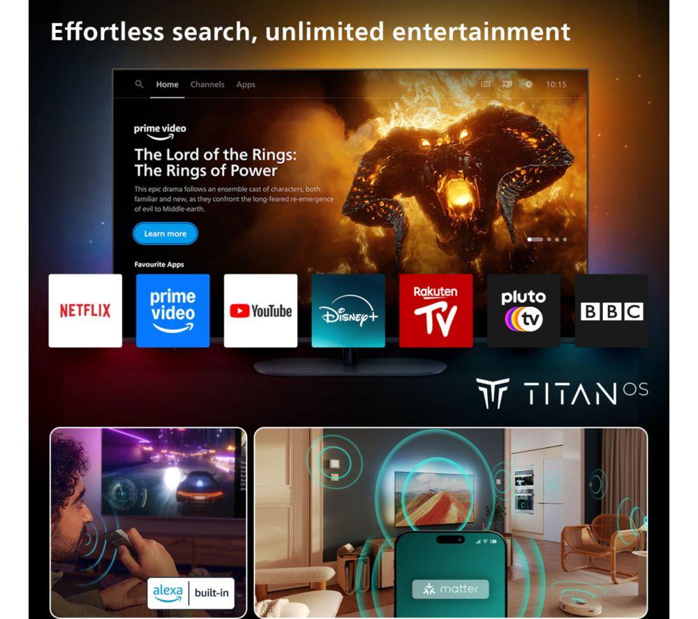 PHILIPS Ambilight 55PUS8500/05 55" Smart 4K Ultra HD HDR QLED TV image number 6 of 13