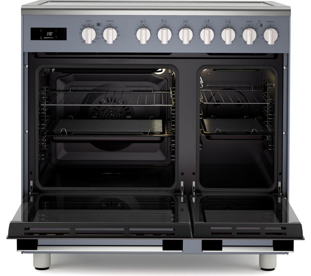 KENWOOD CK603IND-SL 90 cm Electric Induction Range Cooker - Slate Grey & Chrome image number 7 of 14