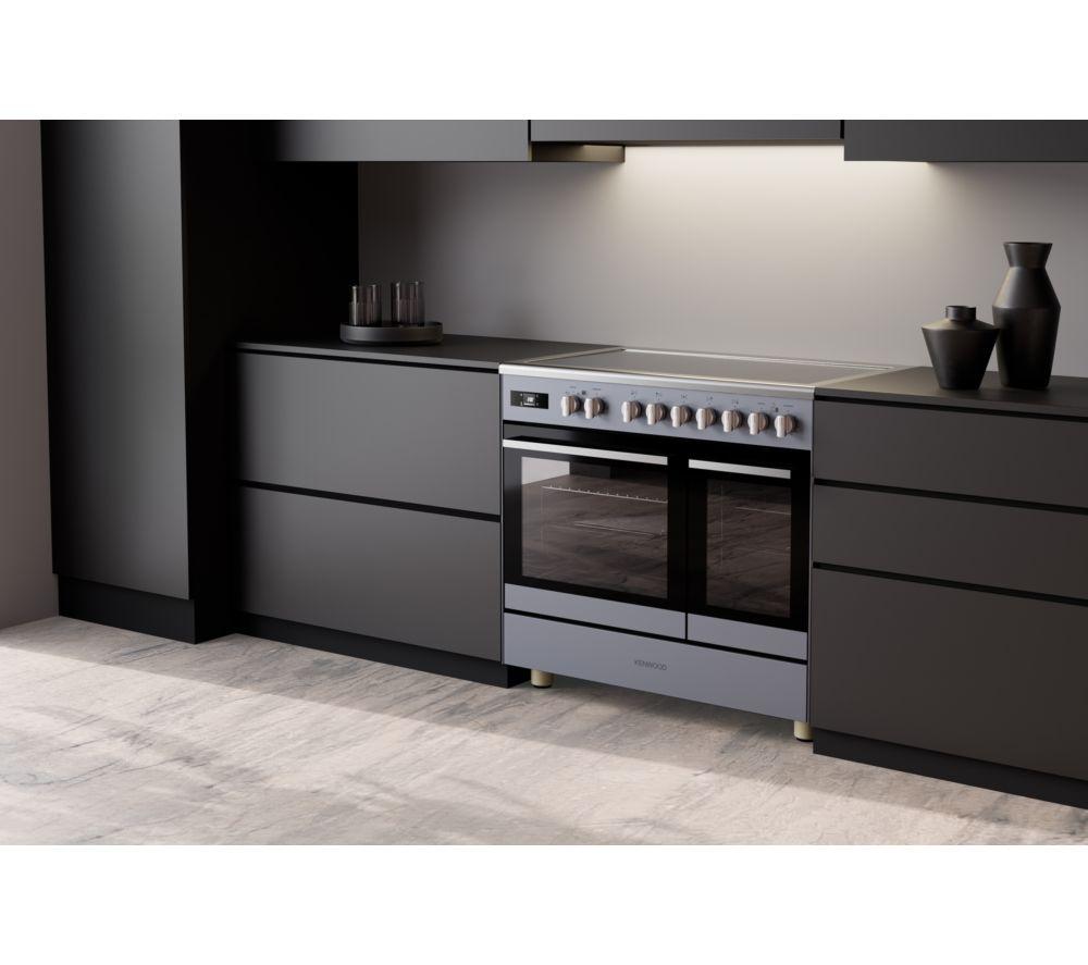 KENWOOD CK603IND-SL 90 cm Electric Induction Range Cooker - Slate Grey & Chrome image number 13 of 14