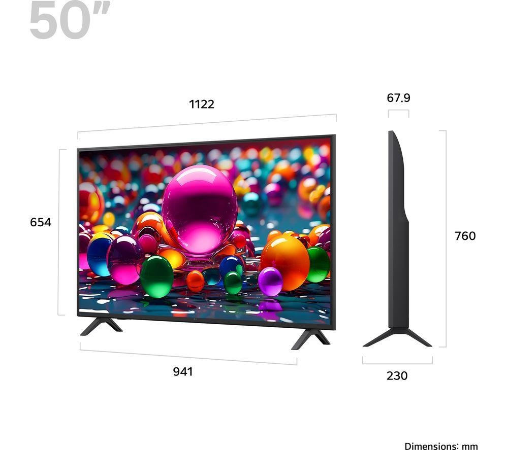 LG UA75 50" LED 4K HDR Smart TV 2025 - 50UA75006LA image number 2 of 9